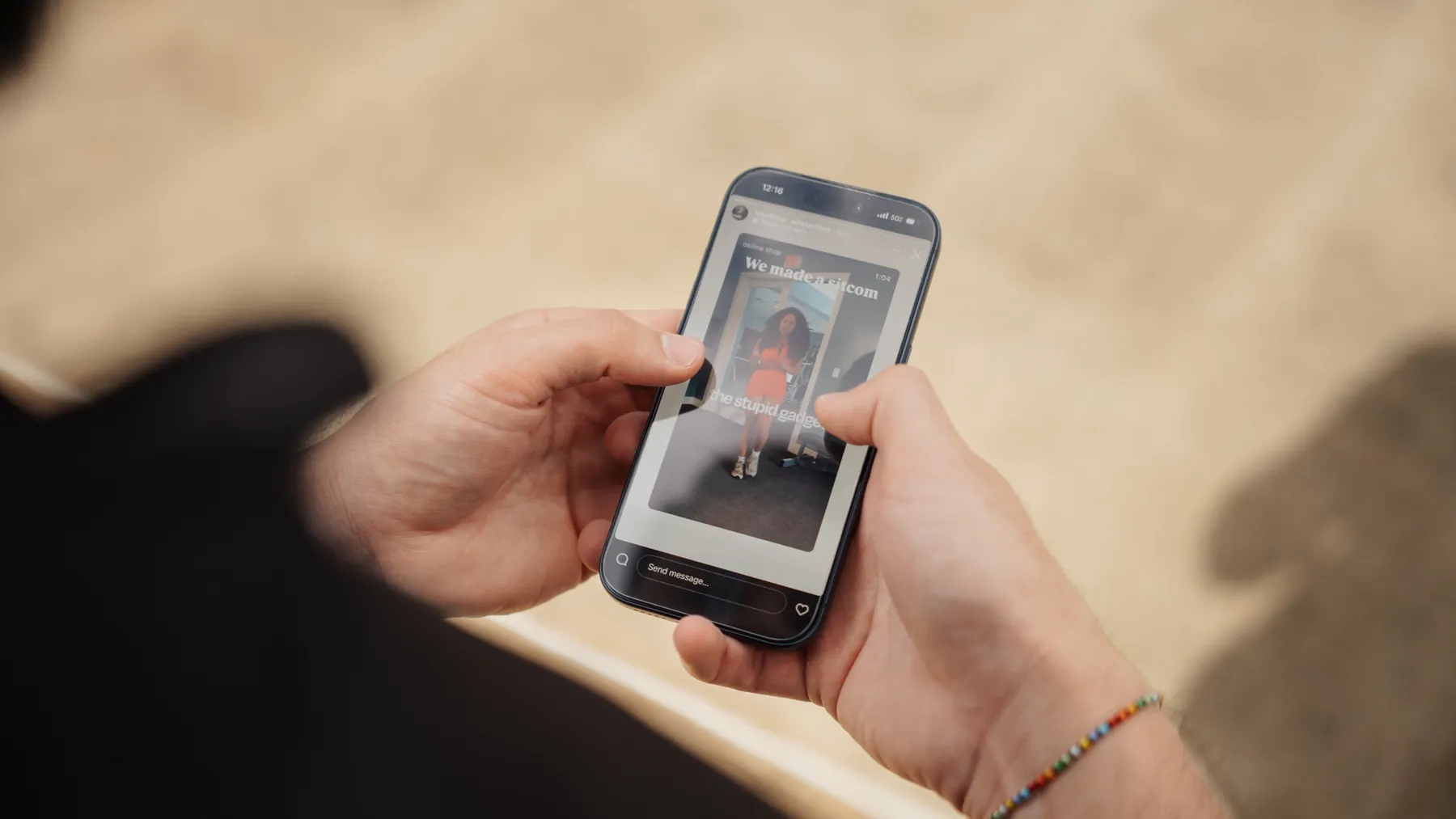 A finished reel playing on a phone